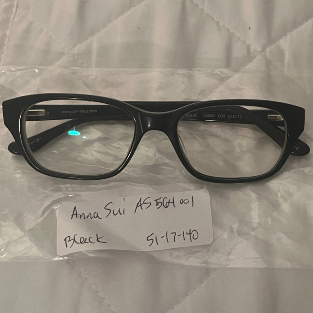 Anna Sui Classic Black Eyewear